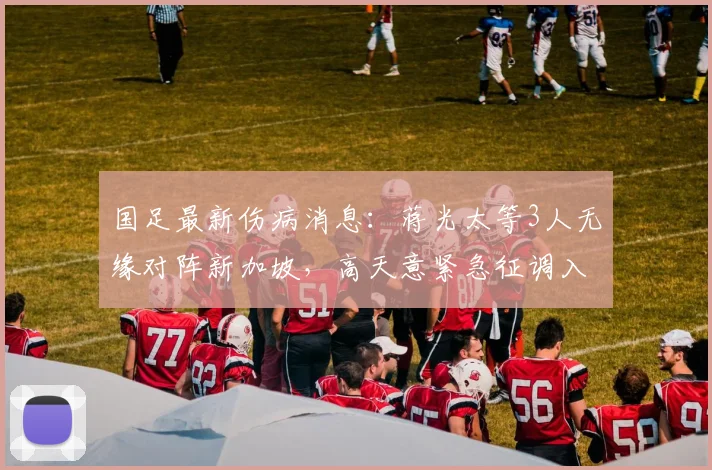 国足最新伤病消息：蒋光太等3人无缘对阵新加坡，高天意紧急征调入队备战世预赛